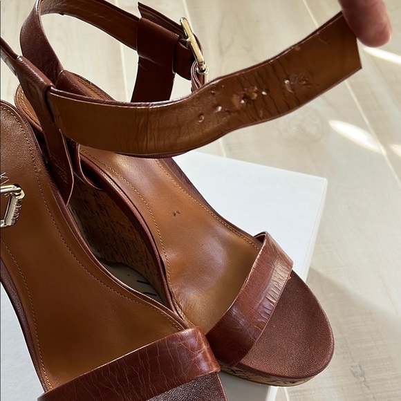 Calvin Klein Brown Wedge Sandals size 9.5 - Picture 8 of 10